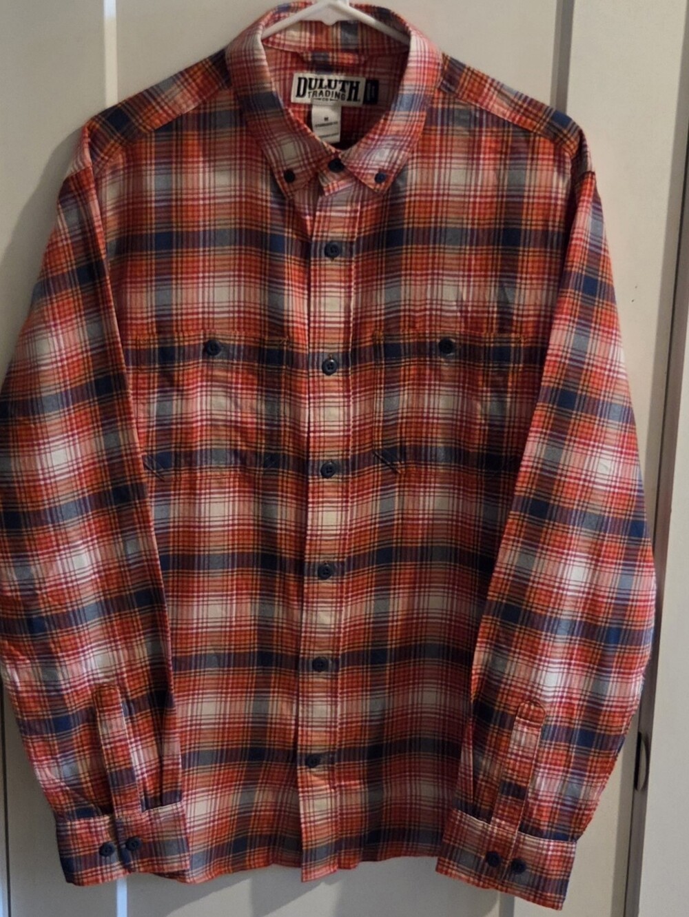 NWT Duluth Trading Seawool Lightweight Untucked Flannel Shirt - Size Medium